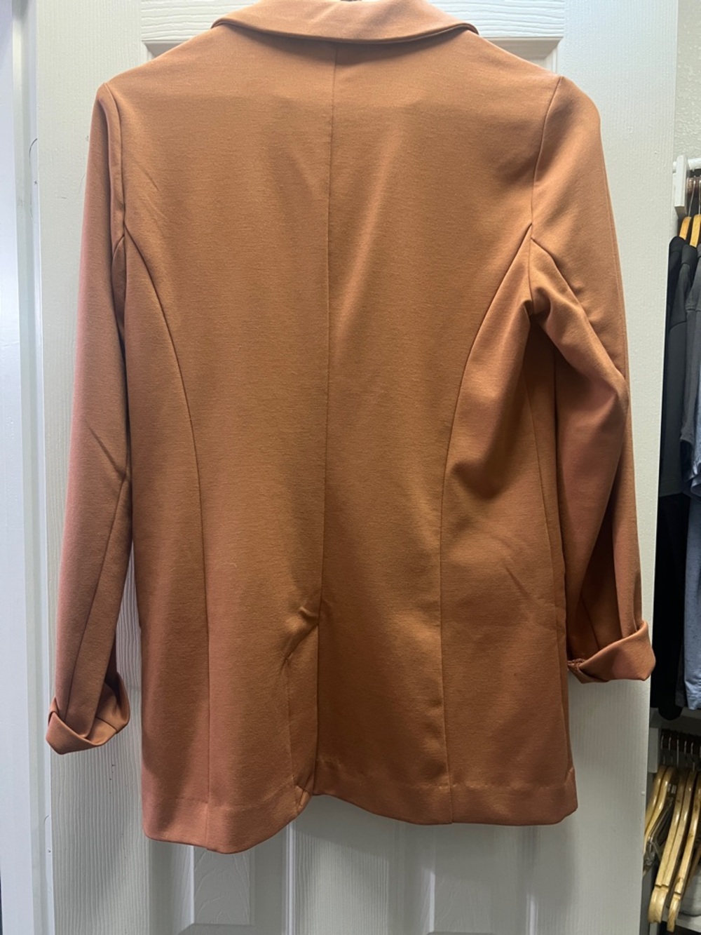 Nine West Rust-Orange Single-Button Blazer - Picture 3 of 5